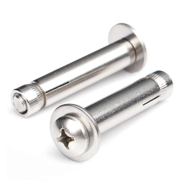 OEM Wholesales Expansion Screw Bolts M8 Stainless Steel Flat Head Cross Expansion Screws Sleeve Bolts Heavy Duty Fixed Anchors