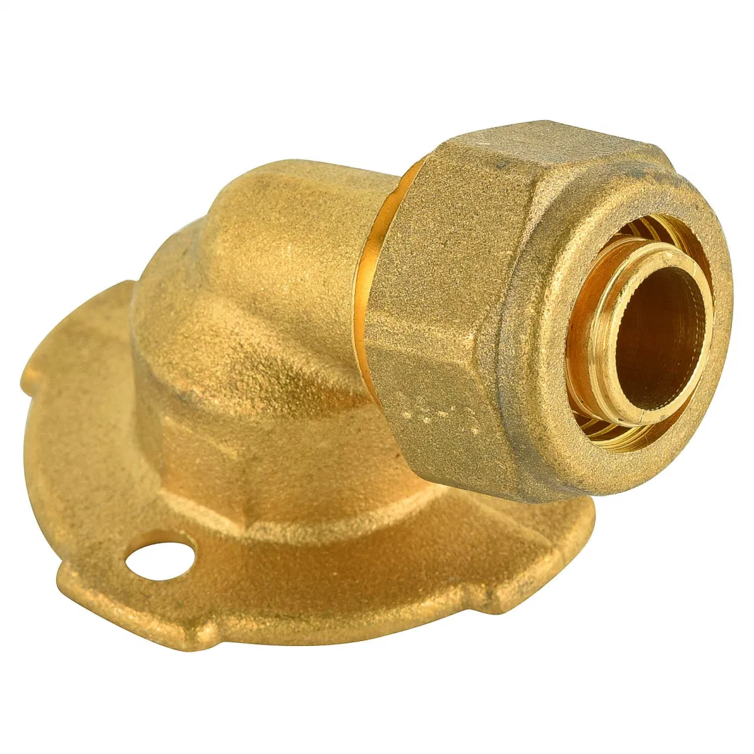 OEM Brass Compression Fittings for Pex-Al-Pex Pipe Connecting Female Elbow with Plated