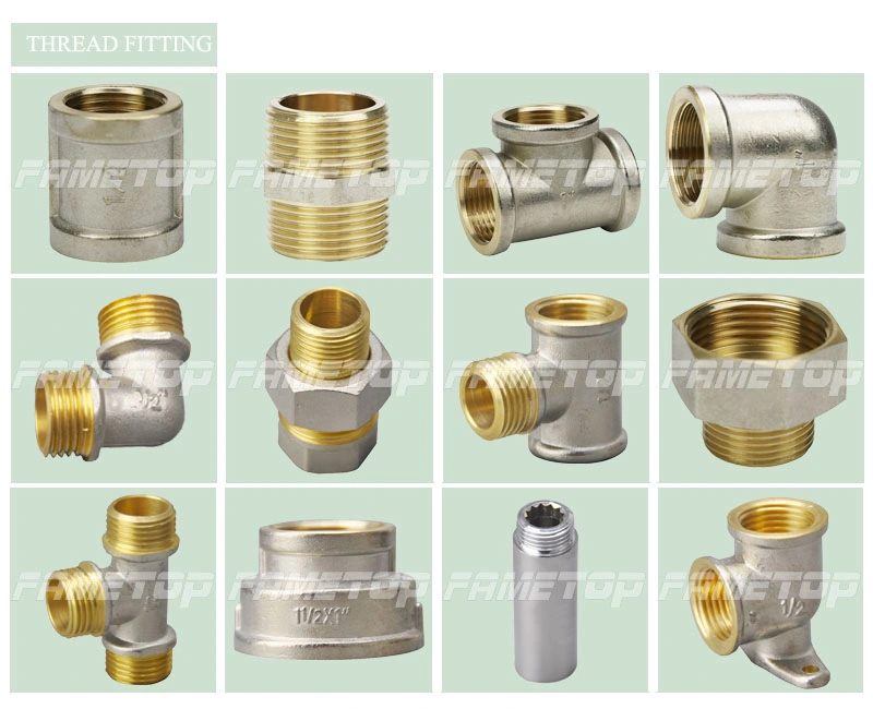 Brass Crimping/Press Fitting for Pex-Al-Pex Multilayer Pipes (PAP) for European Market