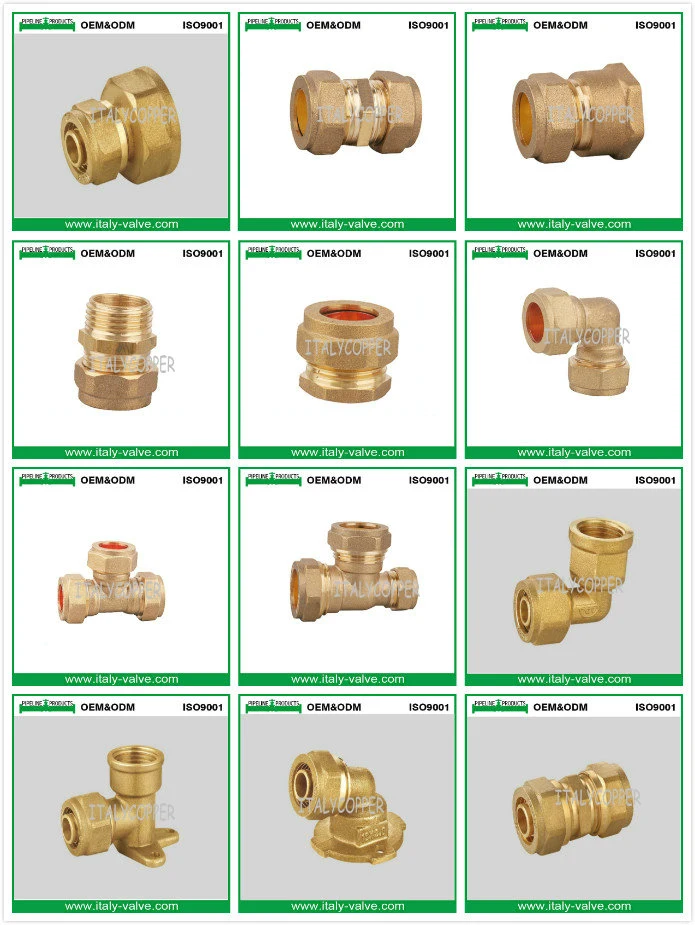 25mm Sliding Female Tee Brass Fittings for Pex Pipe