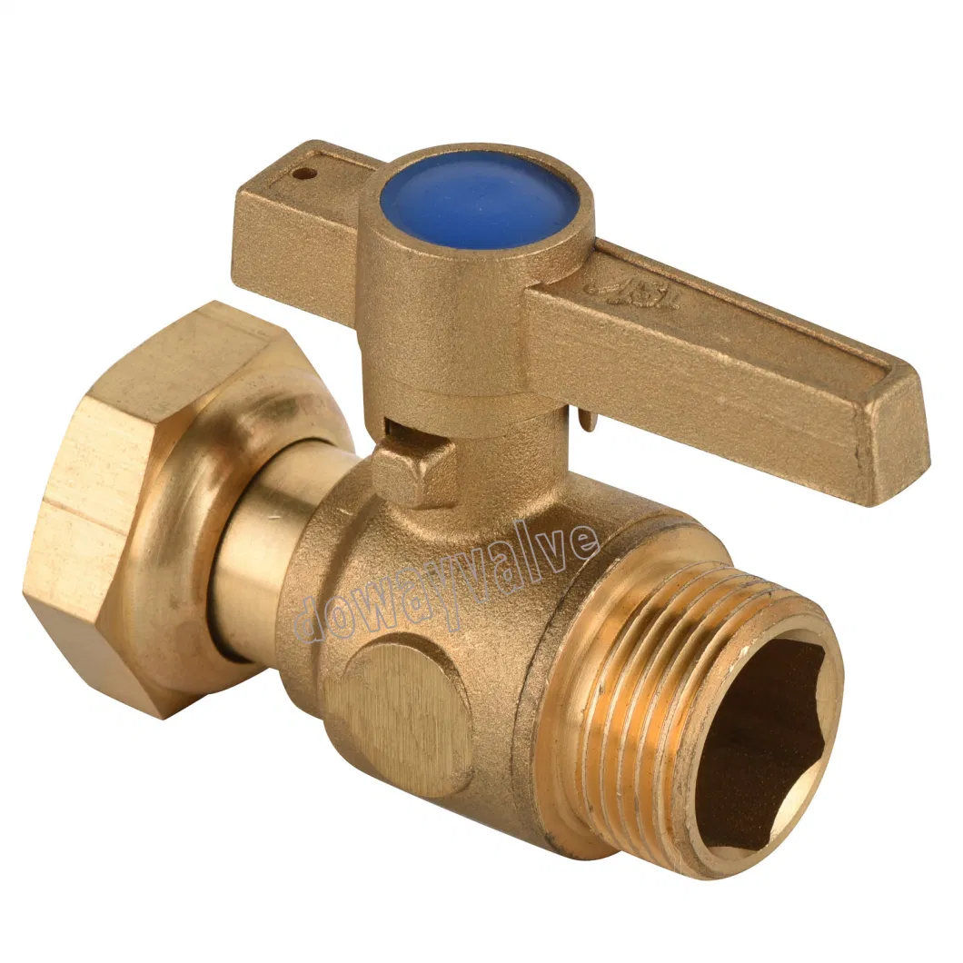 Swivel Nut Brass Angle Water Meter Ball Valve