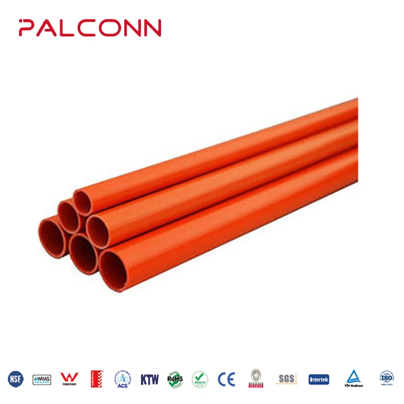 OEM 50mm Sch40 White Orange PVC Electrical Conduit and Fittings