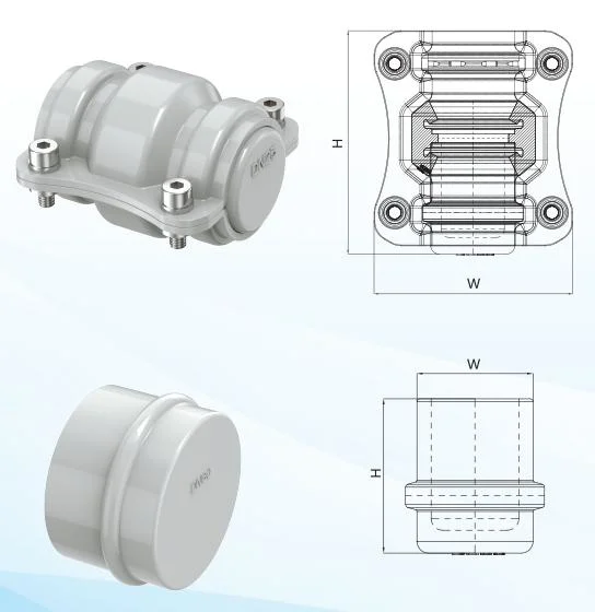 Aluminum Pipe Plumbing Fittings Durable End Cap for Chemical Workshop