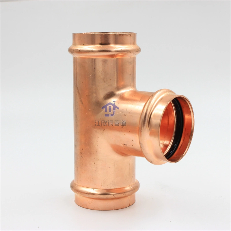 Well-Made Reducing 90 Degree Tee Copper M-Profile Press Series with Multiple Sizes