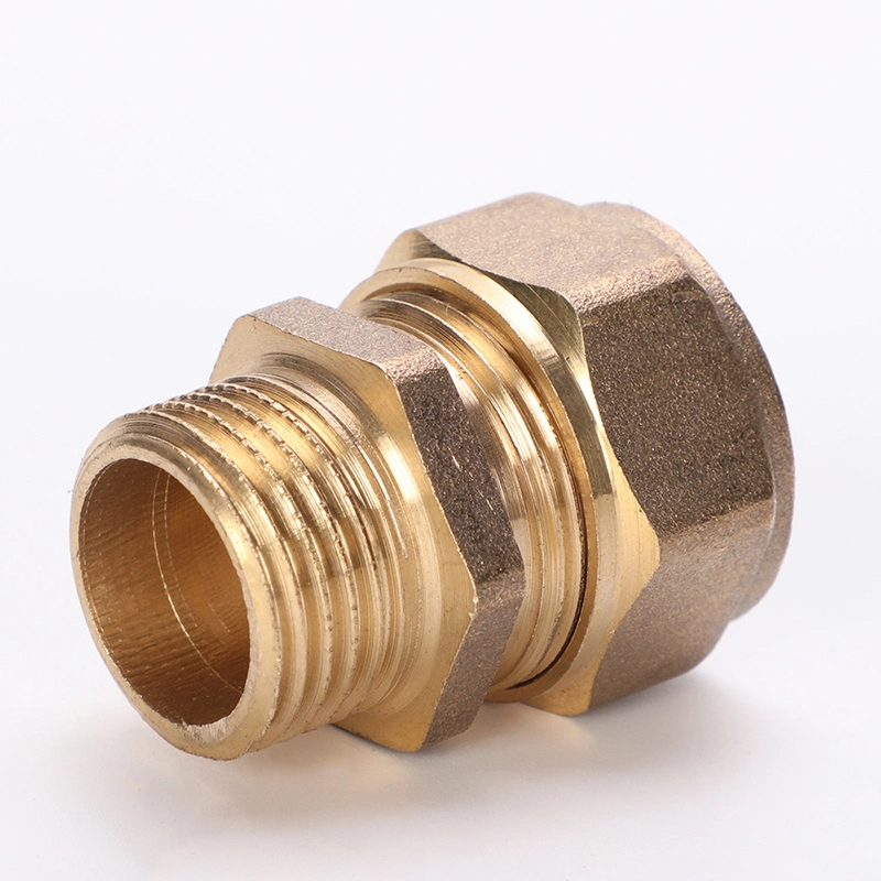 Brass Compression Male Thread Coupling Fitting for Copper Pipe