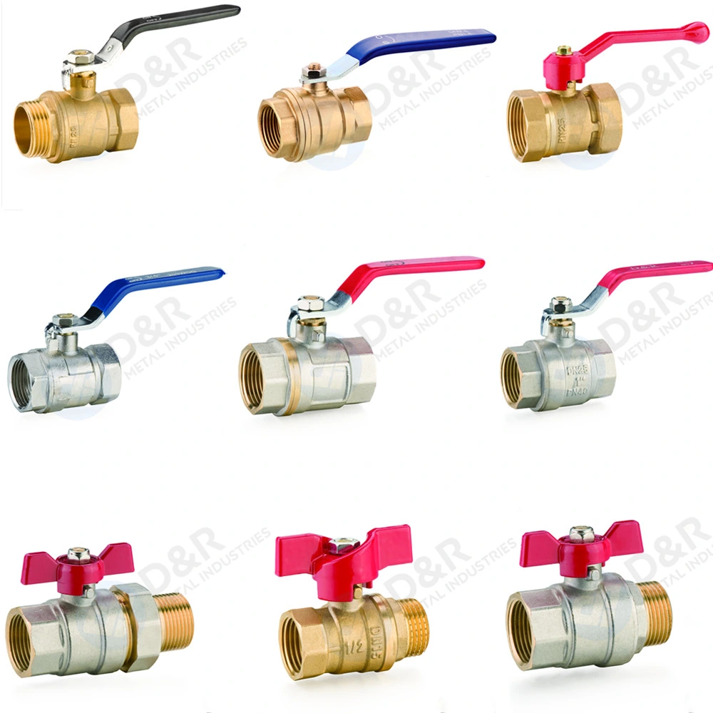 Brass Angle Pattern Ball Valve with Male Union End