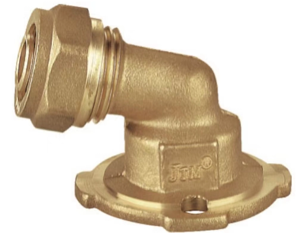 OEM Wall-Plated Elbow Press Female Pipe Fittings Brass Fitting for Hardware