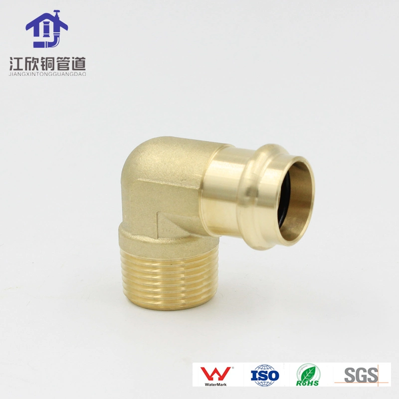 Brass Elbow Tee Coupling Press Water Gas Cold Fitting Pipe Fitting