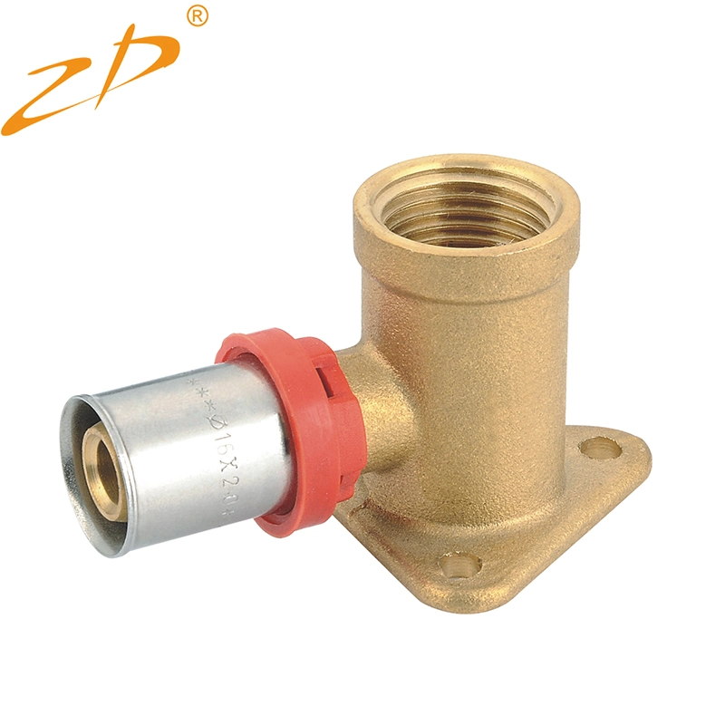 Support OEM Pex Al Pex Pipe Fitting Multilayer Wall Tee Female Press Fittings