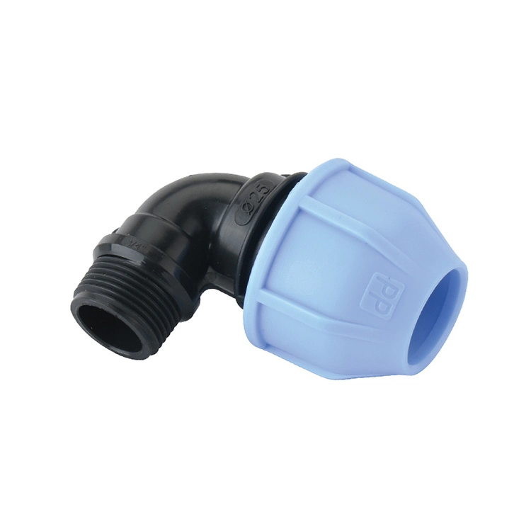 Male Threaded Elbow HDPE PP Compression Irrigation Fittings