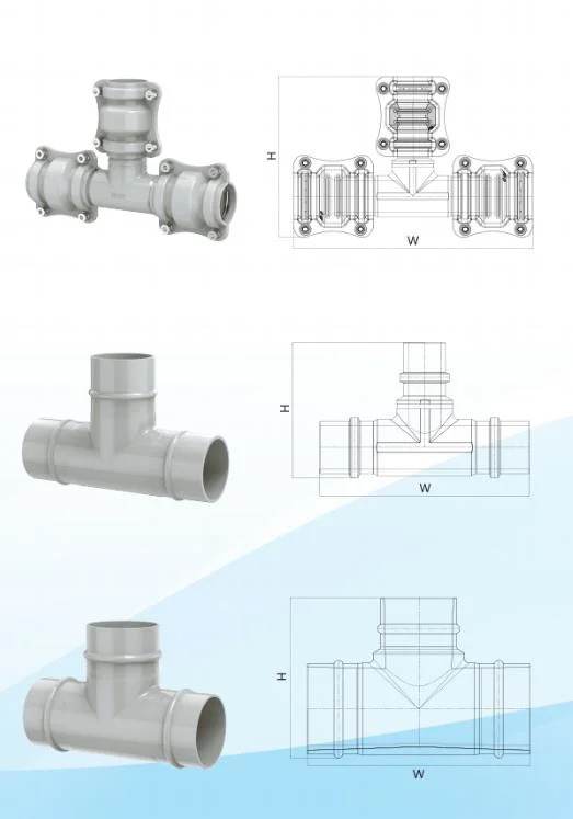 Aluminum/Copper/Plastic Reducing Tee Pipe Connectors