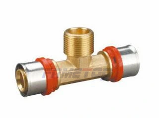 Brass Press Fitting for Pex-Al-Pex Multilayer Pipe (PAP) for European Market