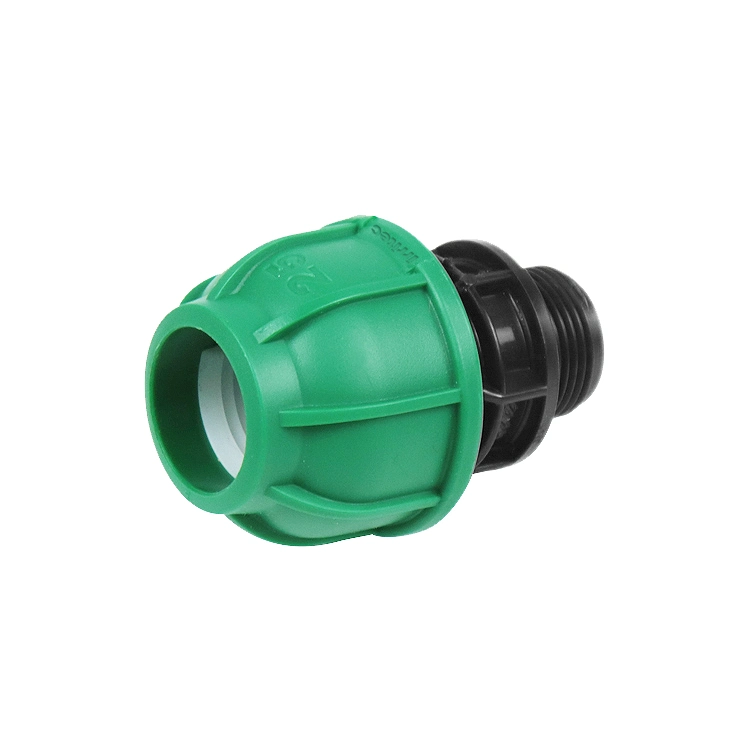 Male Threaded Elbow HDPE PP Compression Irrigation Fittings