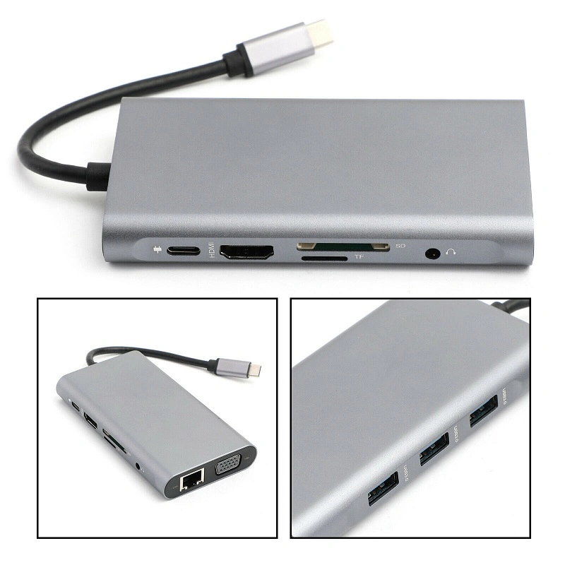 10 in 1 Type C Hub Notebook USB C Hub