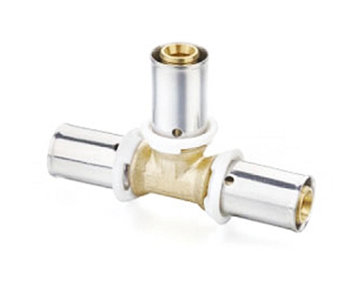 Brass or Dzr Equal Tee Elbow Press Fittings for PE Pipe