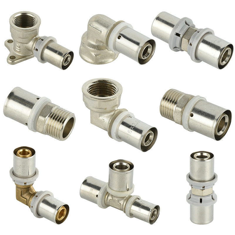 Pex Multilayer Plumbing Tube Fitting Brass Press Straight Fitting