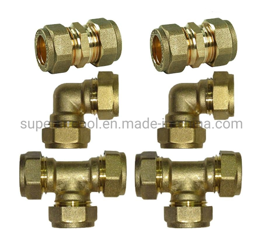 Compression Brass Fittings Couplings, Elbows, Tees