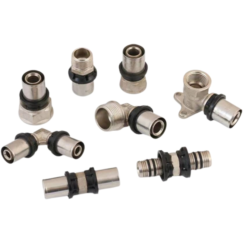 Brass Press Fitting for Pex-Al-Pex Multilayer-Straight Nipple Female