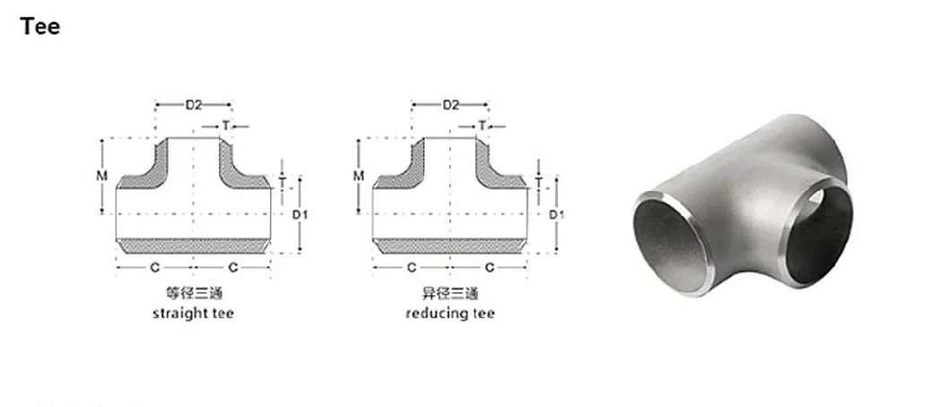 SUS SS304/316L Sanitary Stainless Steel Press Pipe Fitting Equal Tee Clamp Elbow Bend 30/45/60/90/180 Degree Female Casting Equal Welded Quick-Install Y/T Type