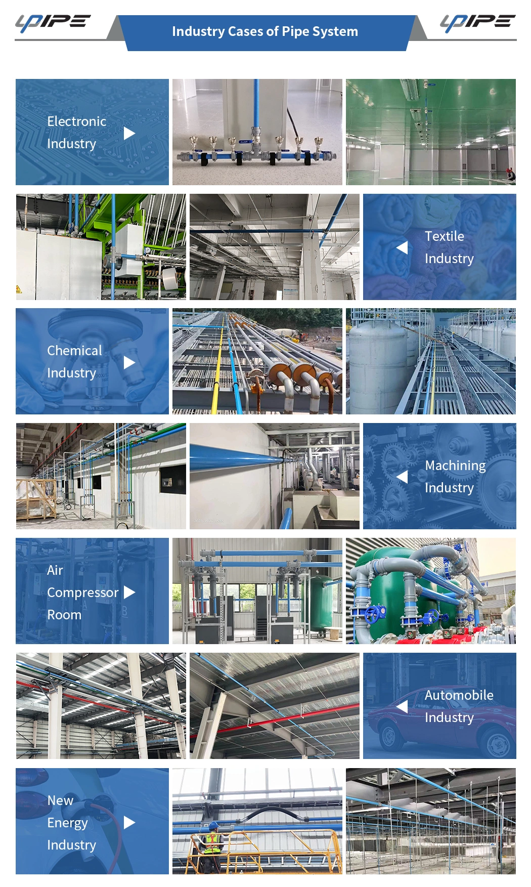 Durable Isometric Fittings for Aluminum Compressed Air Pipes