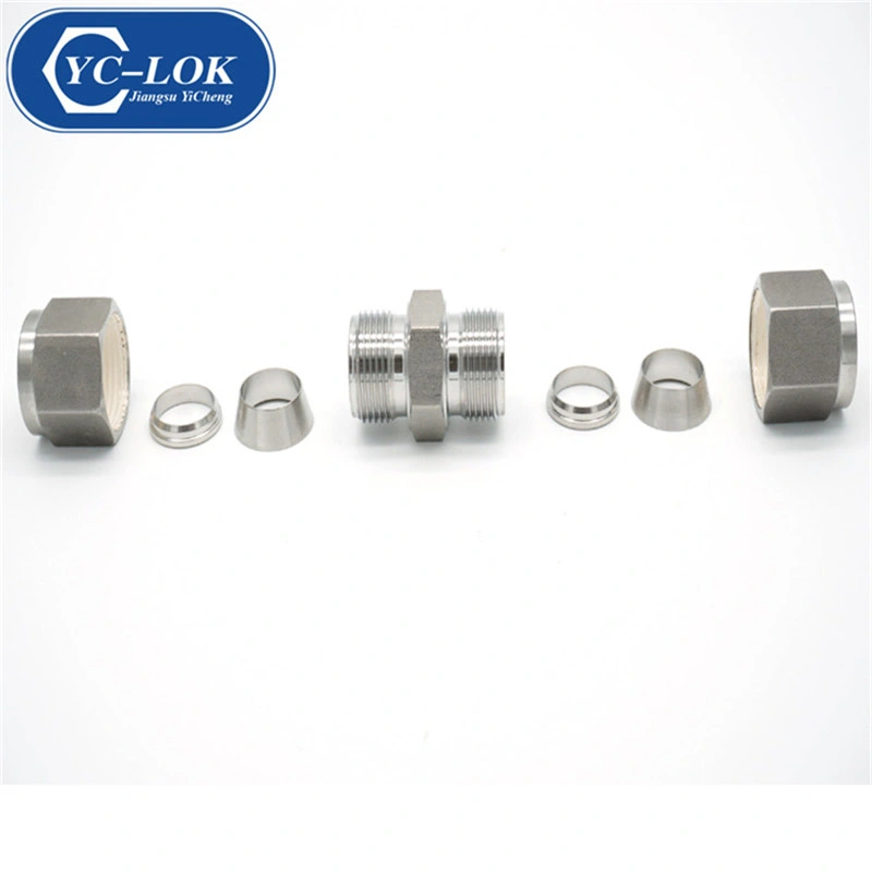 Yc-Lok China Wholesale Premium Oil and Gas Pipe Fitting Union Straight Press Hydraulic Tube Fittings