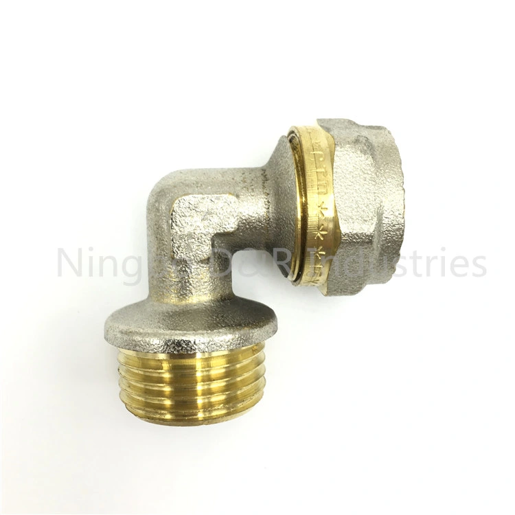 Brass Elbow Plumbing Fitting Male Female Thread Pex Pipe Fitting 90 Degree Elbow for Pex Al Pex Pipe Underfloor Heating Pipe