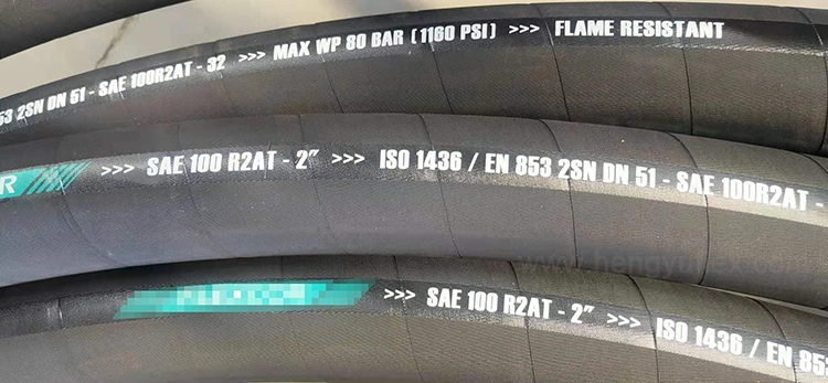 Fire Resistant High Pressure Hydraulic Lines 1 2 Inch Size Available SAE 100 R2 Hydraulic Hose