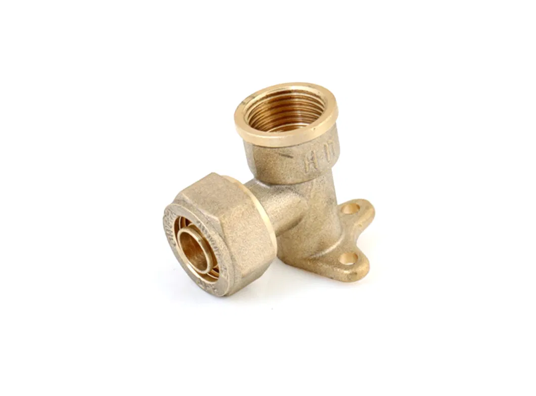 Wall Plated Female Elbow Brass Pex Fitting