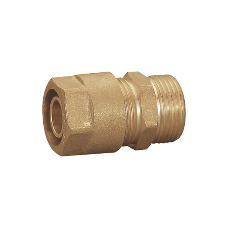 Nipple Female Brass Cut Ring Compression Fitting Union for Pex Pipe