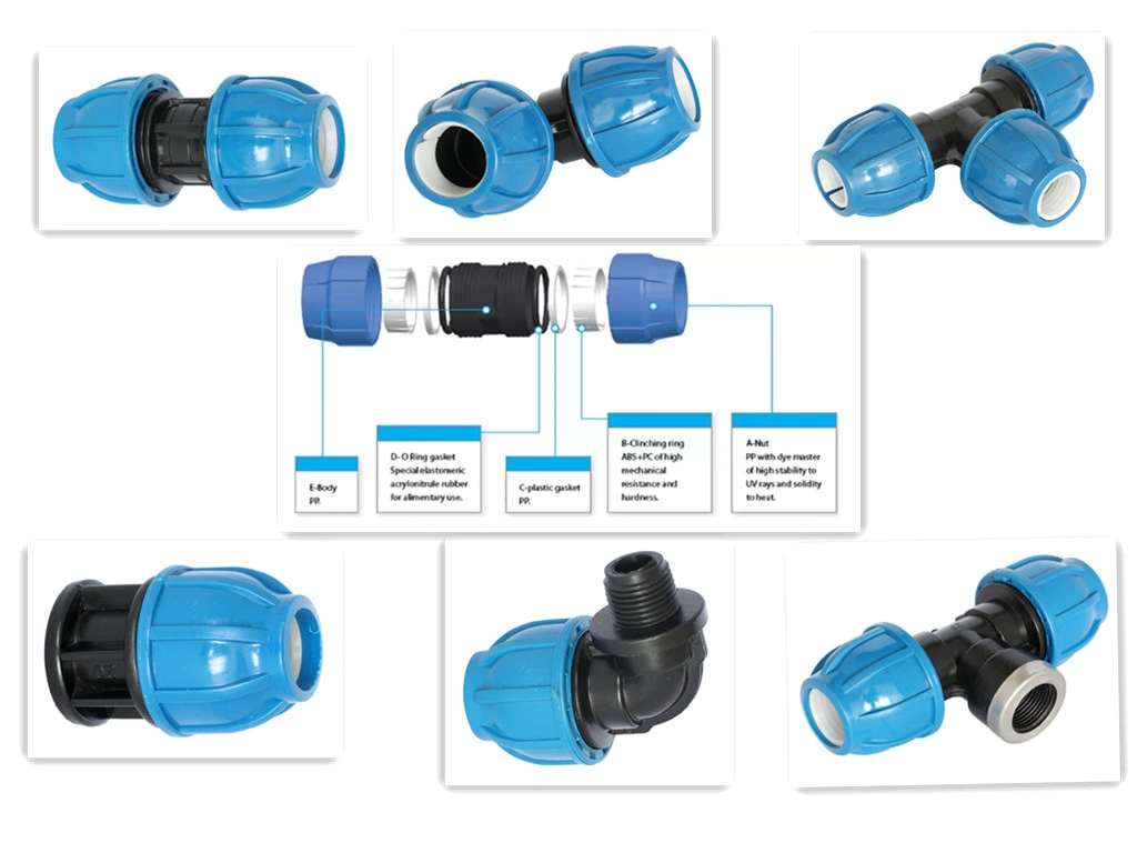 Good Price Polypropylene PP Quick Connector Compression for Irrigation