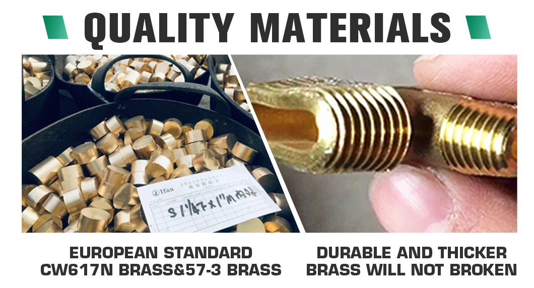 Ifan Brass Threaded Fittings 20-32mm Pn25 Male Thread Brass Adapter Pex Brass Pipe Fittings