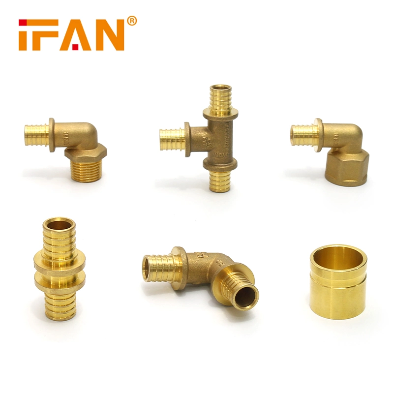 IFAN High Quality 90 Degree Equal Thread Brass PEX Compression Elbow Fittings