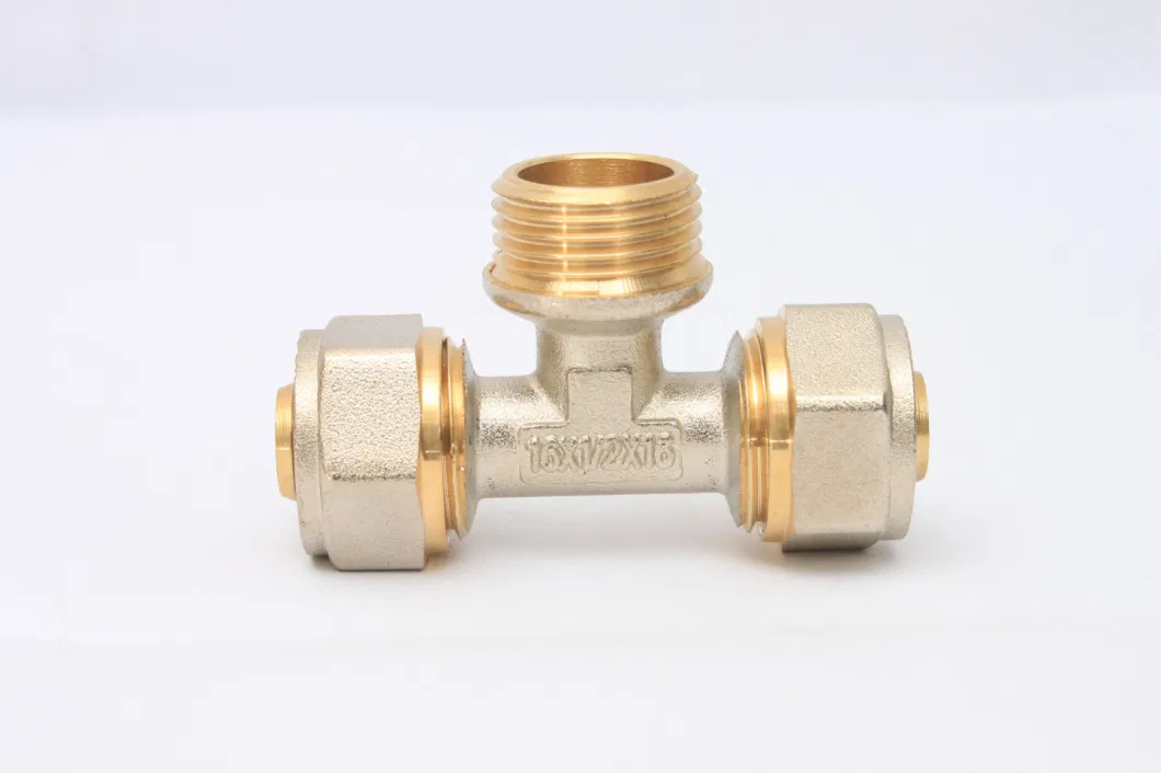 Male Coupling Brass Compression Fittings for Pex-Al-Pex Pipe