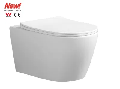  Nuevo Tornado un agujero Flush Hotel pared montado Ceramic Bowl Inodoro de una pieza