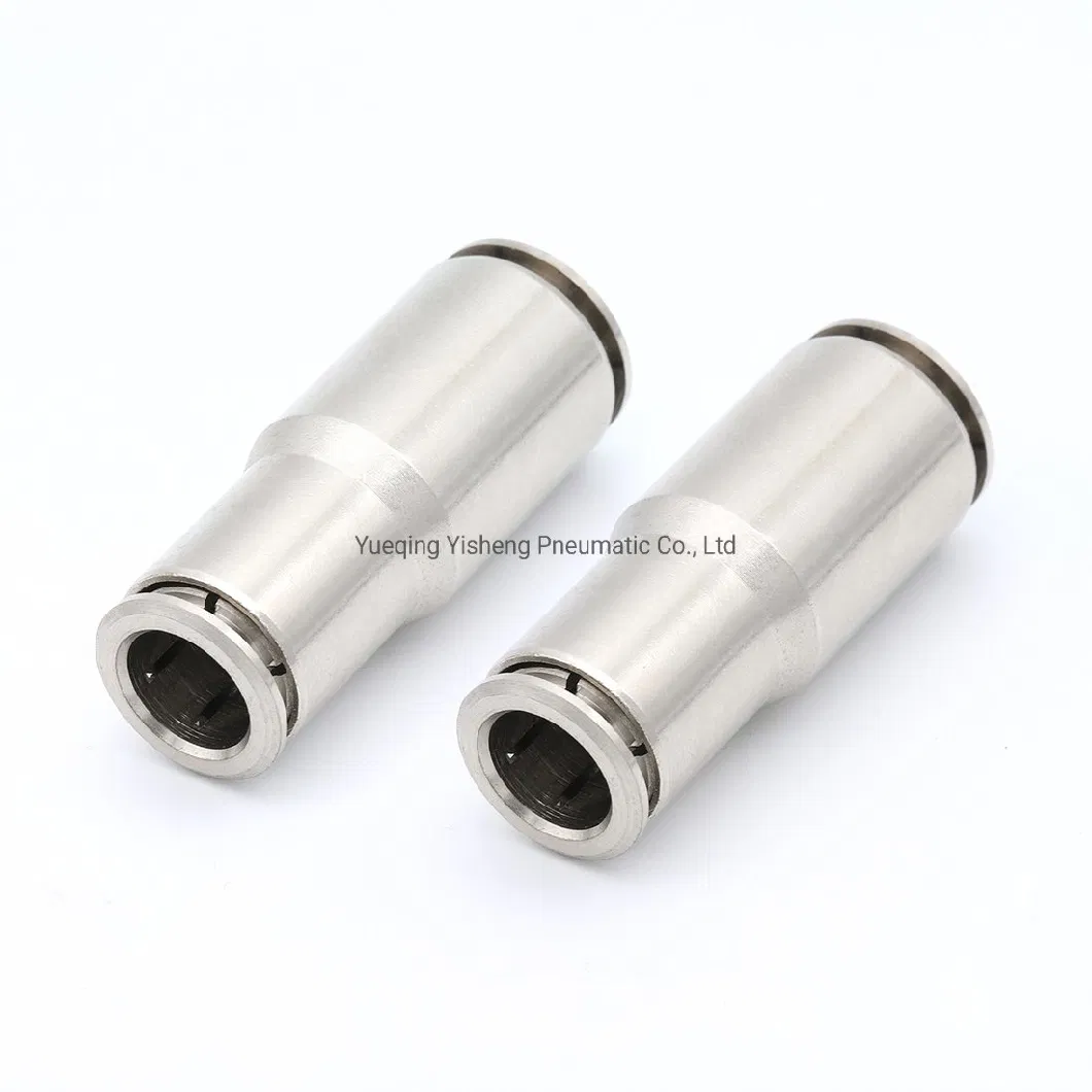 Metric Pg10-8 Pg14-12 Pg12-8 Reducing Straight Shape Metal Copper Fitting Pneumatic Compression One Touch Air Tube Fittings