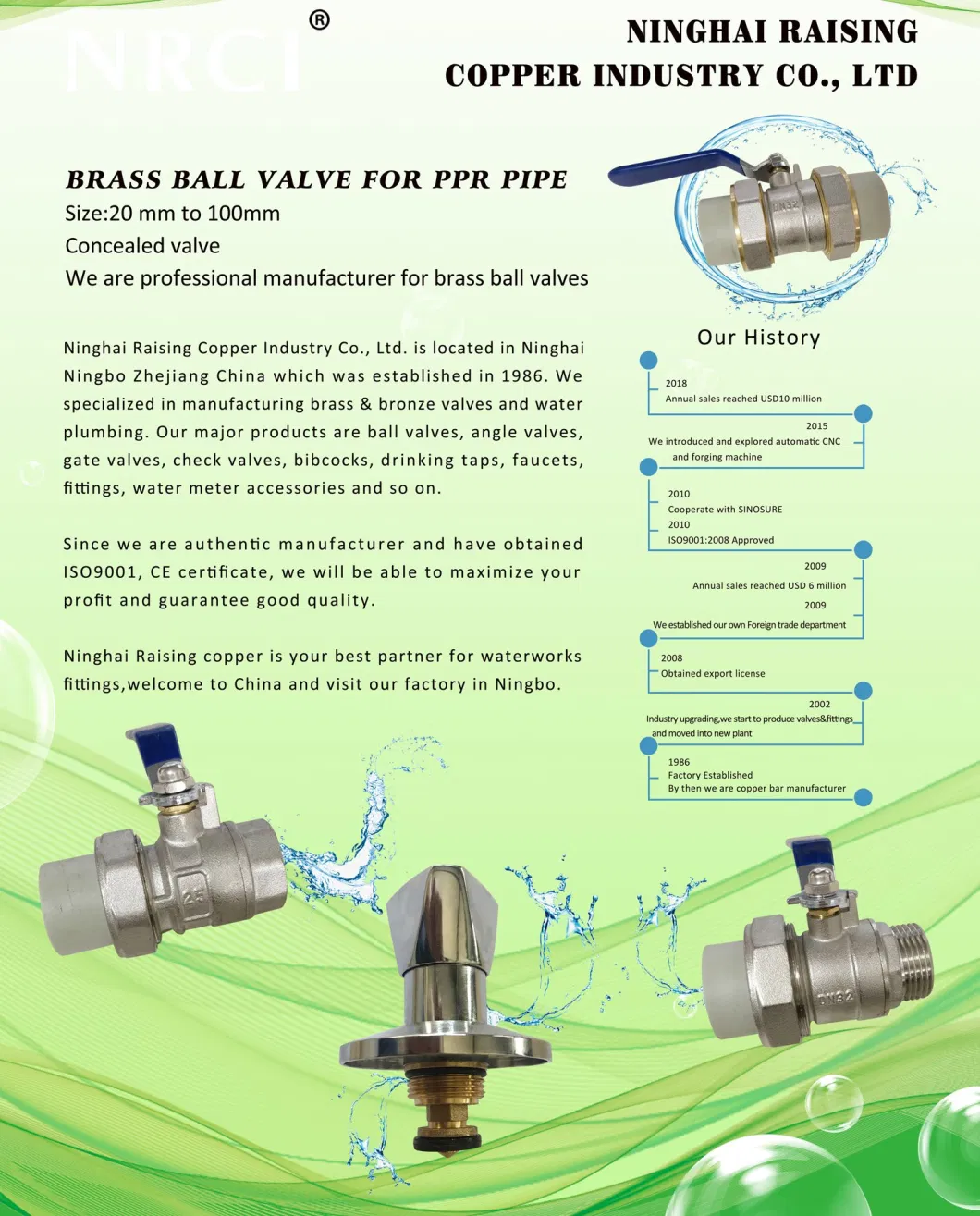 Forged Brass Ball Valve with Non-Return Valve (NRBC-001)