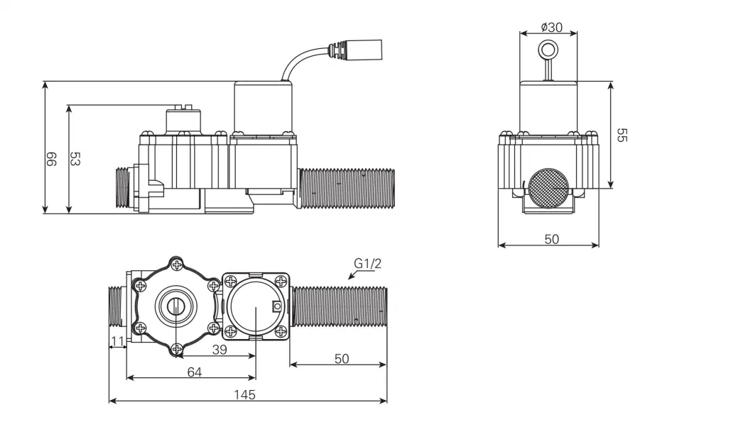 Xfdz Sensor Urinals Solenoid Valves Reduce Pressure Brass Flush Valve