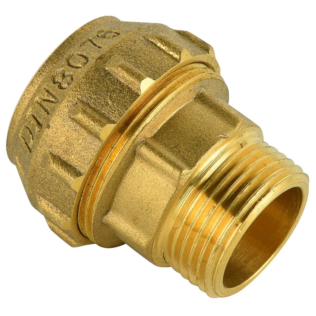 Brass PE Pipe Fittings Compression Fittings - Male Coupling