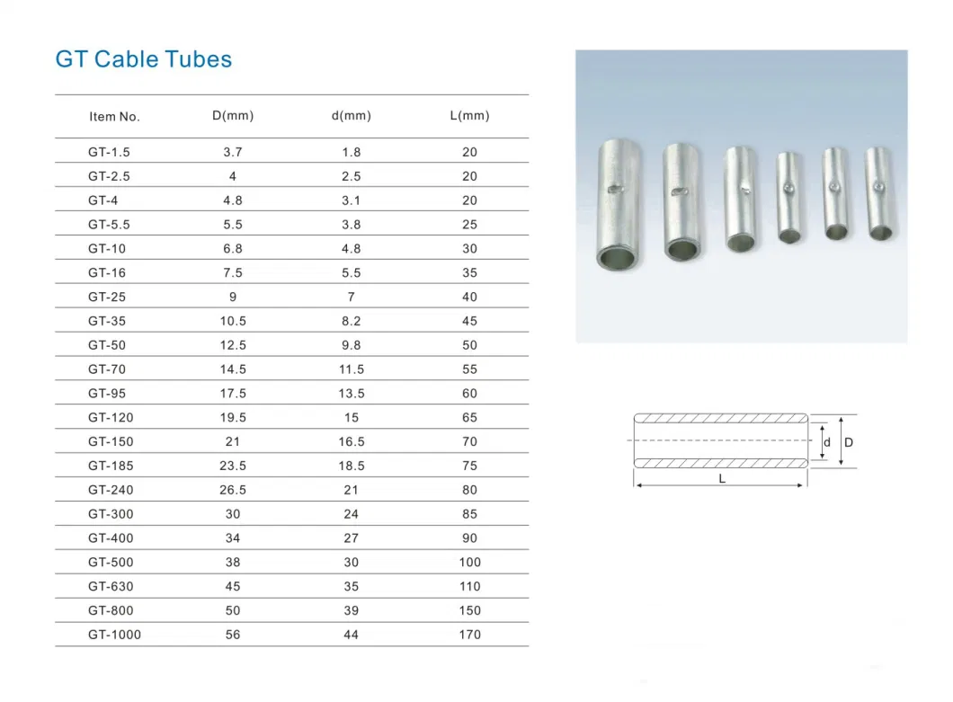 Cold Pressed Terminal Intermediate Tube