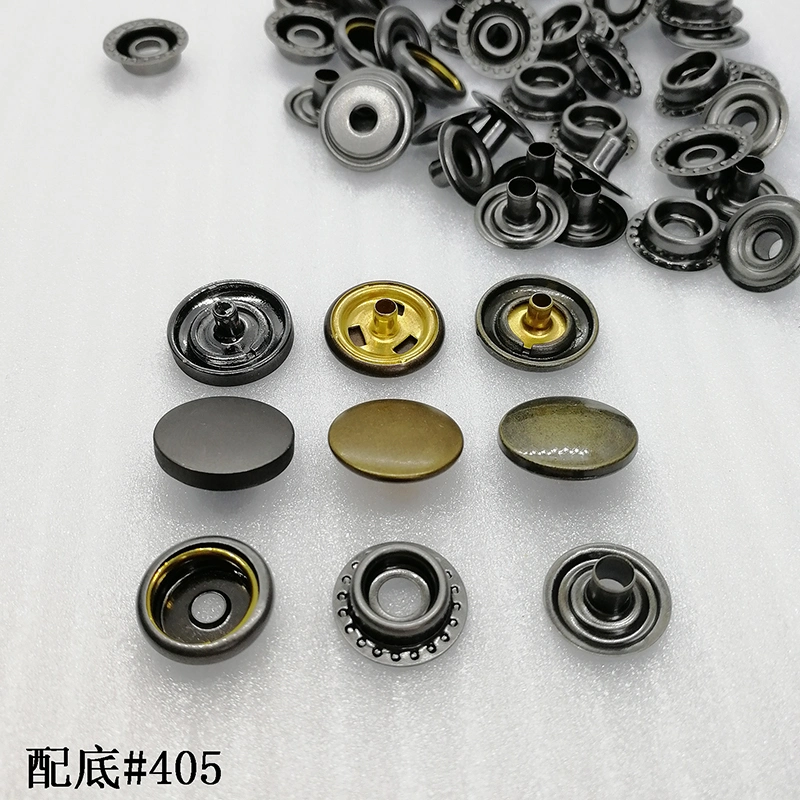 15mm Logo Custom Plated Solid Brass Snap Button Press Stud Fastener