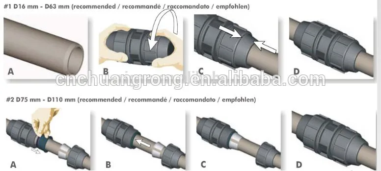 PP Compression Female Threaded Elbow Fittings