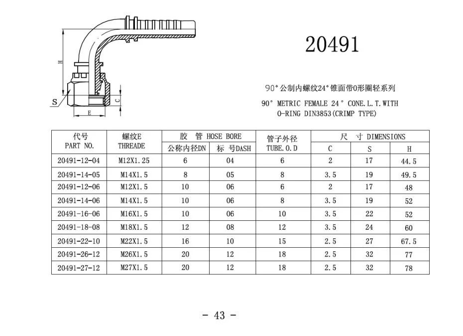 Stainless Steel Compression Tube Fitting with Double Ferrule in Union, Reduce, Elbow, Tee Shape