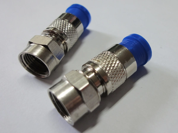 Frg6 F Type Compression Connector of Nickle-Plated Brass Material Factory Price