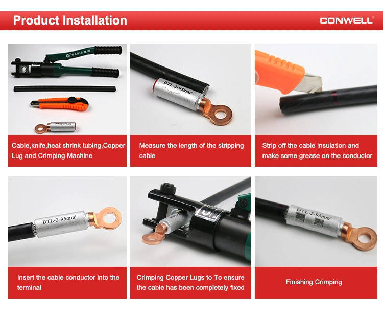 Dl Aluminum Cable Lugs Compression Tpye Ring Crimping Terminal Lug