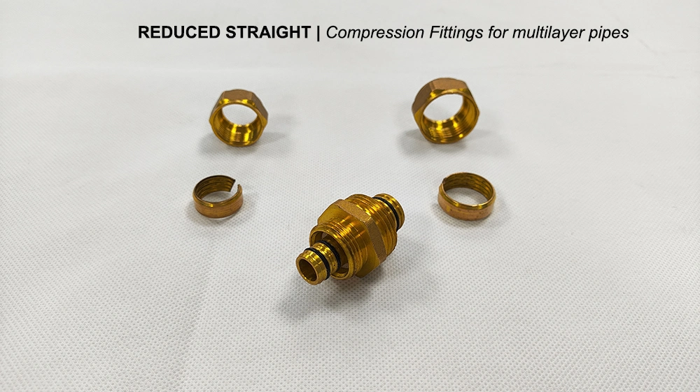 Reduced Straight Type Compression Fittings for Pex Pipe &amp; Al Plastic Pipe