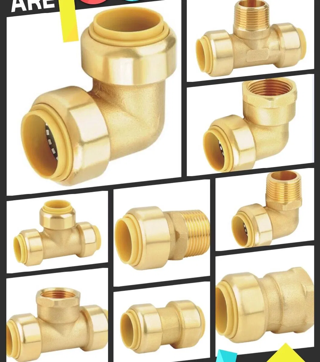 NSF Brass Lead Free Push Fit Straight Union Fitting