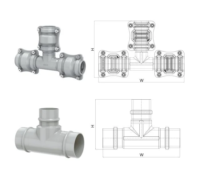 Pressure Testing Aluminum Alloy Pipe Fitting Tee Joint for Textile Workshop