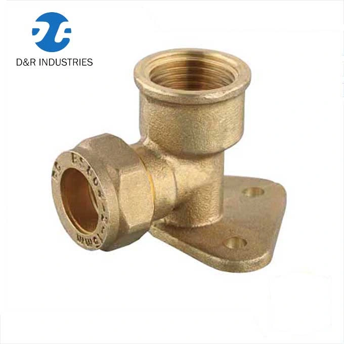 Forged Brass Pex-Al-Pex Female Wall Plate Compression Elbow China Manufacturer