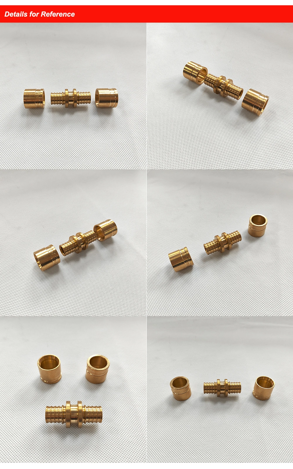 Brass Cold-Expansion Fitting for Pex-a Pipe Sliding Fitting Floor Heating System Equal Straight