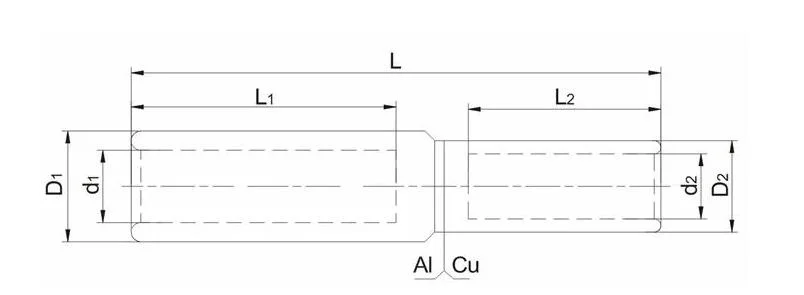 Gtl-630 Al/Cu Bimetallic Compression Terminal Joint